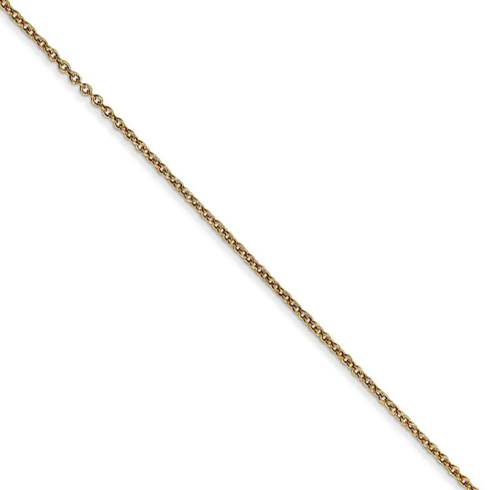 14k Yellow Gold and Rhodium Mini 3D Flip Flop Necklace