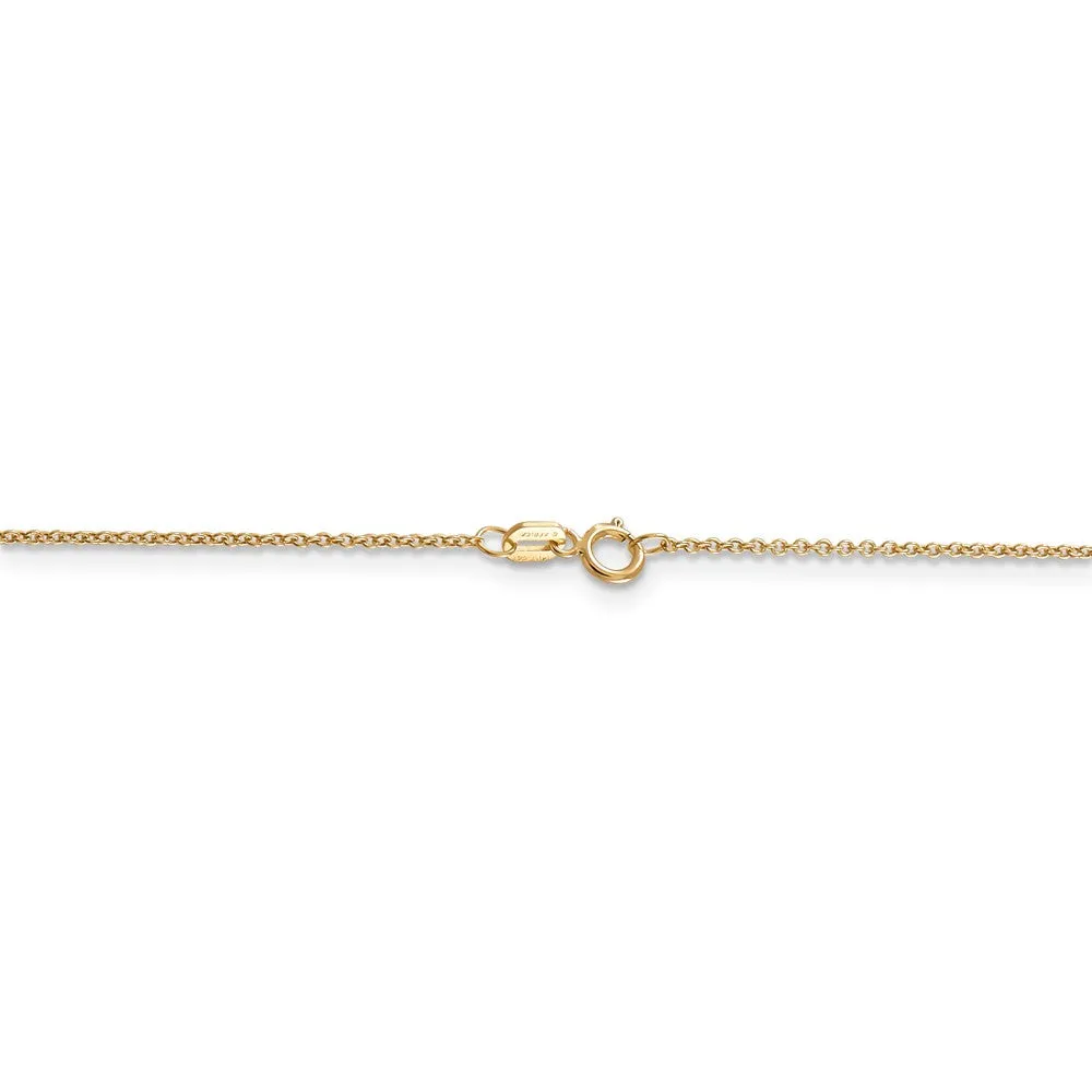 14k Yellow Gold Large Enamel Sea Turtle Flip Flop Necklace