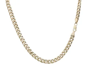 5mm Wide Curb Chain Necklace 14K Gold AD2357