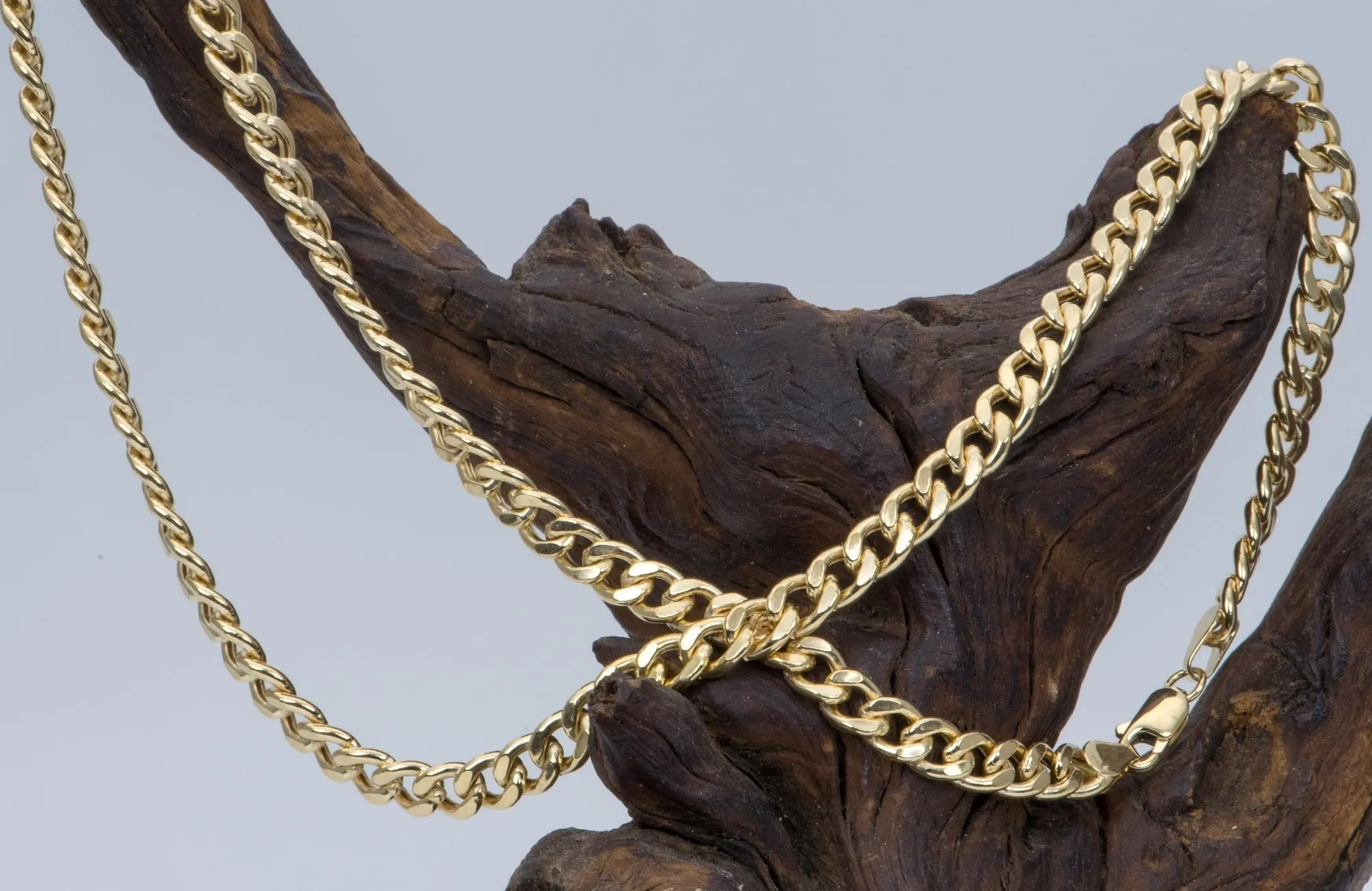 5mm Wide Curb Chain Necklace 14K Gold AD2357