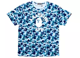 A Bathing Ape ABC Camo College Tee in Blue