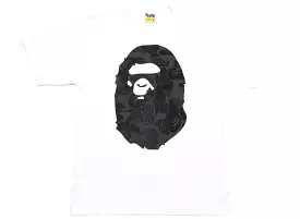 A Bathing Ape Asia Camo Big Ape Head Tee in White xld