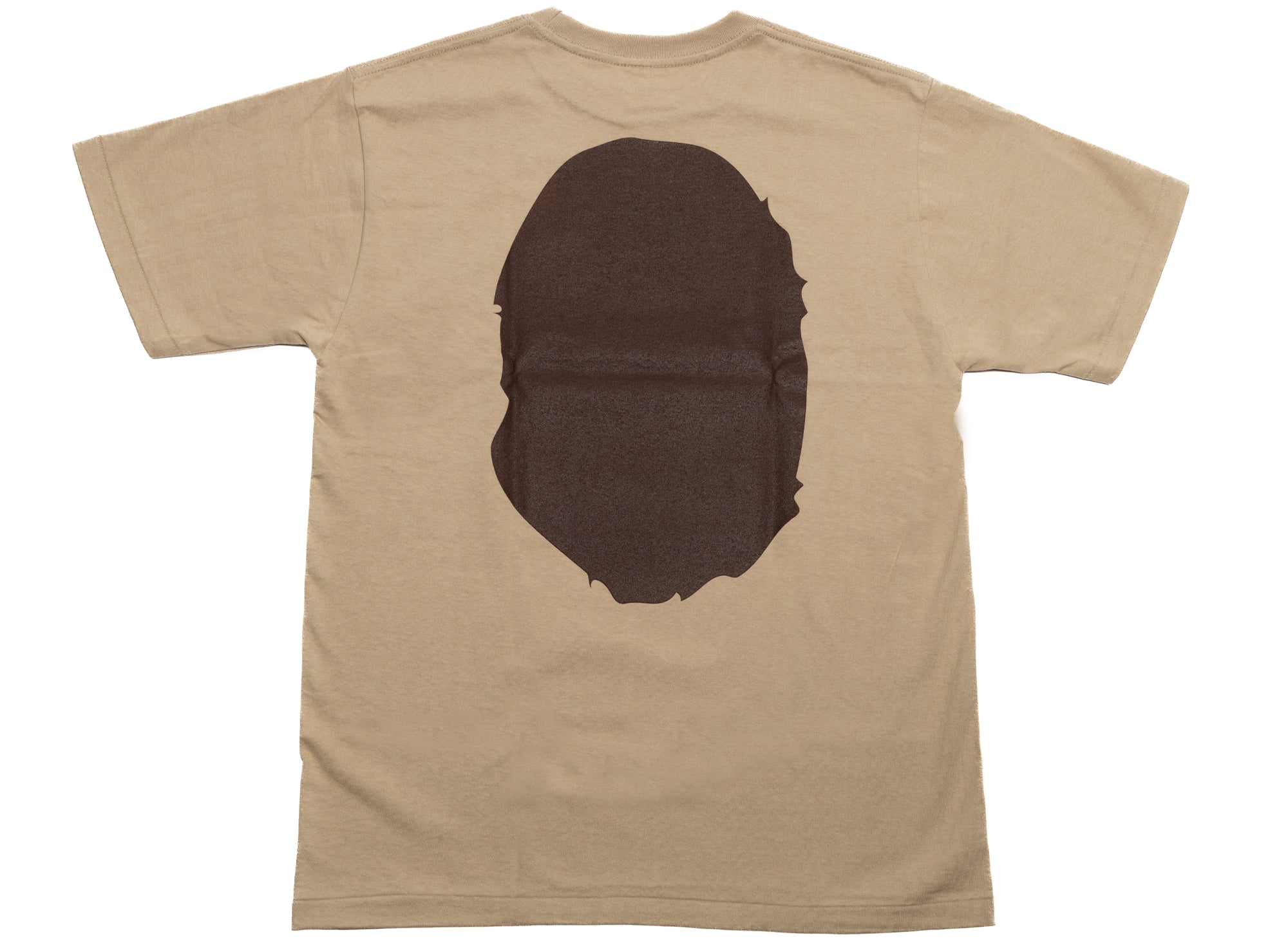 A Bathing Ape Big Ape Head Tee in Beige