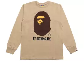 A Bathing Ape by Bathing Ape L/S Tee in Beige