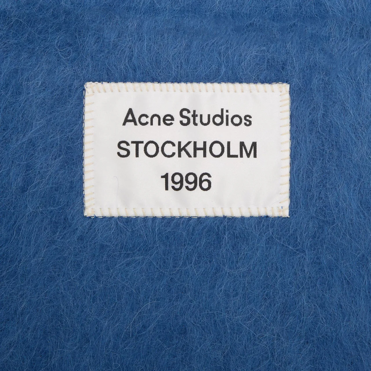 ACNE STUDIOS The Sustainable Edit Viper Logo Scarf - Denim Blue