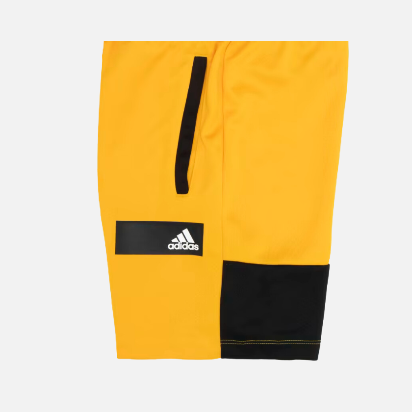 Adidas Color Block Kids Girl Shorts - Semi Solar Gold