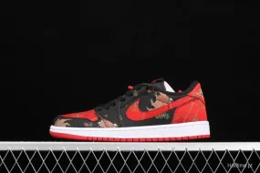 Air Jordan 1 Low Chinese Red Silk low side Culture Leisure Sports shoes DD2233-001