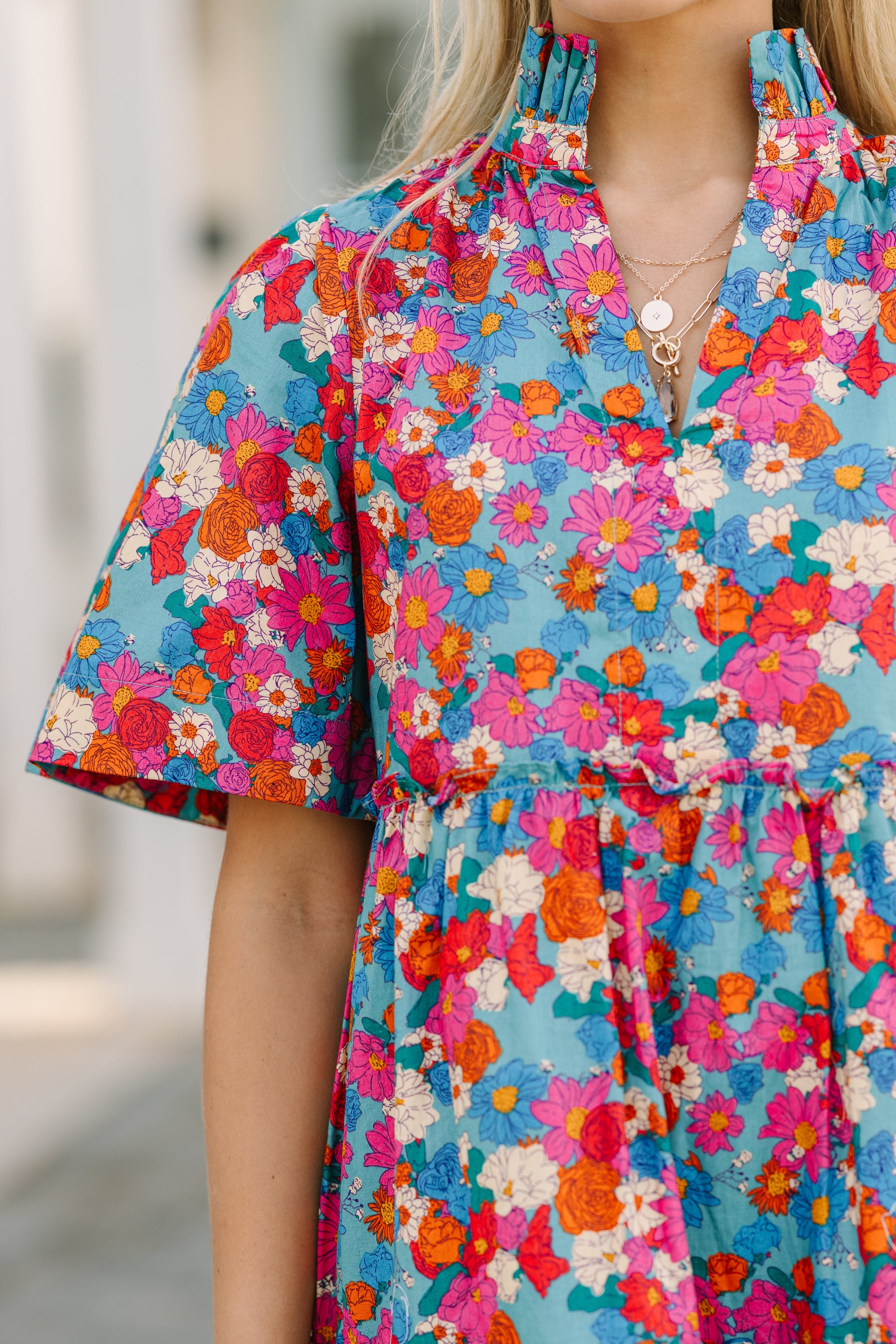 All Heart Blue Floral Dress