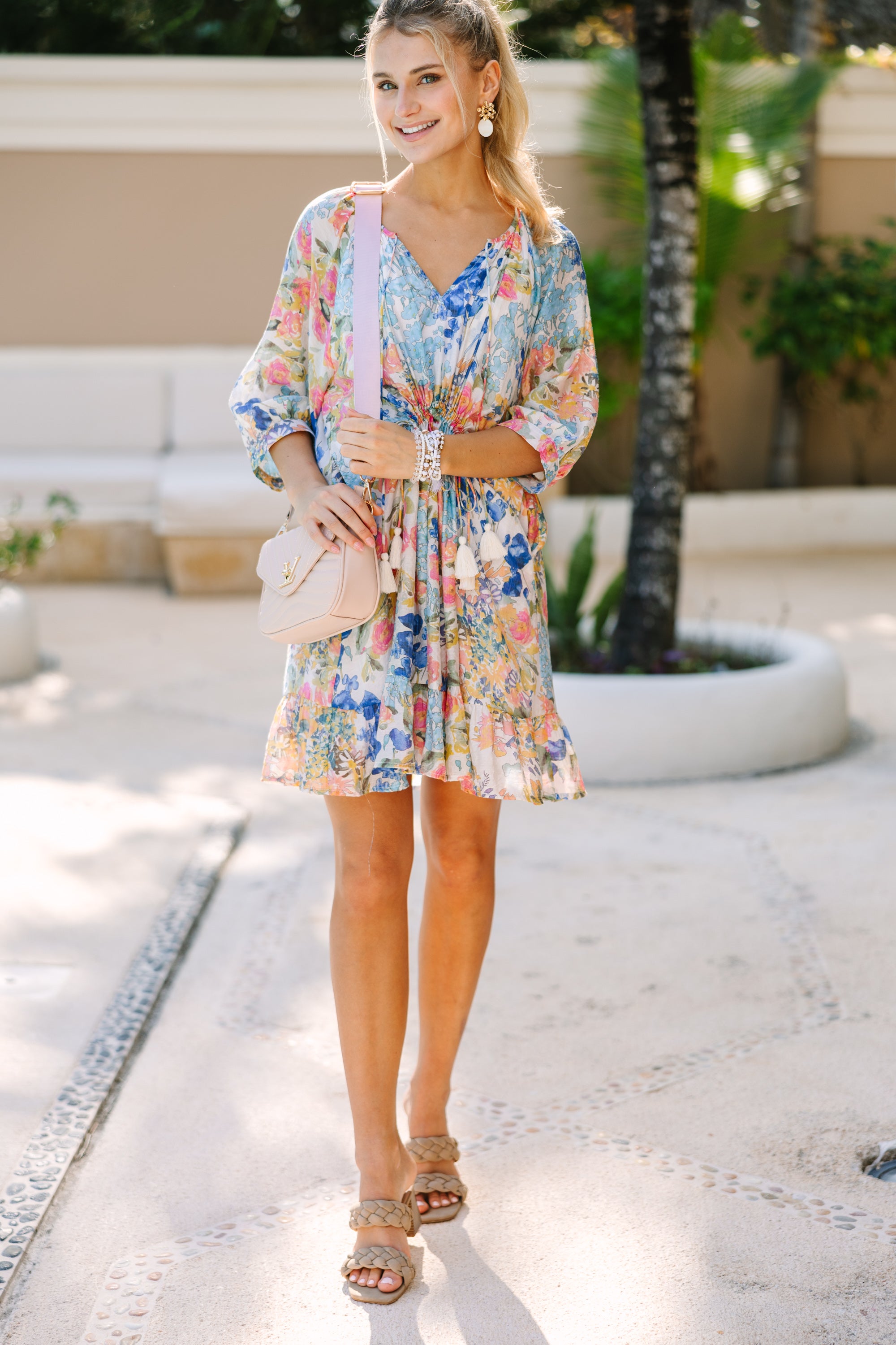 Always With You Blue Floral Dress