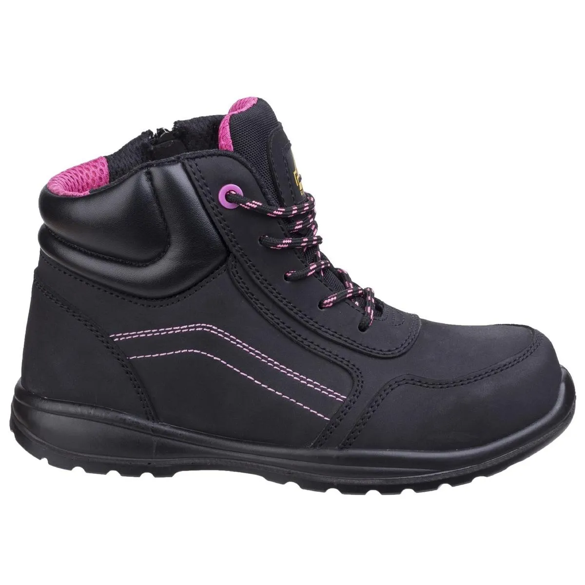 Amblers Safety AS601 Lydia Composite Safety Boot With Side Zip Black