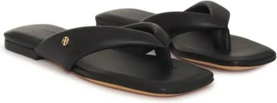 ANINE BING Viola leather flip-flops Black