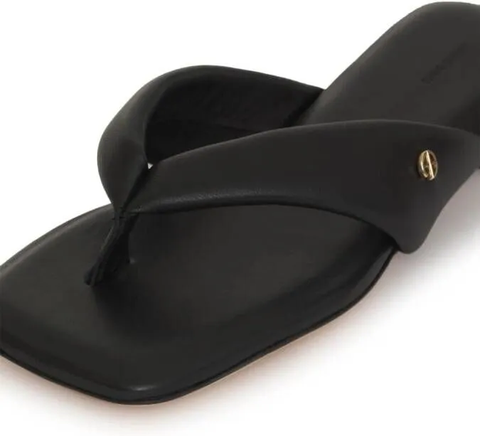 ANINE BING Viola leather flip-flops Black