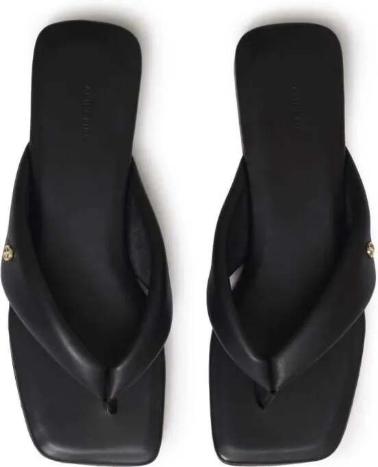 ANINE BING Viola leather flip-flops Black