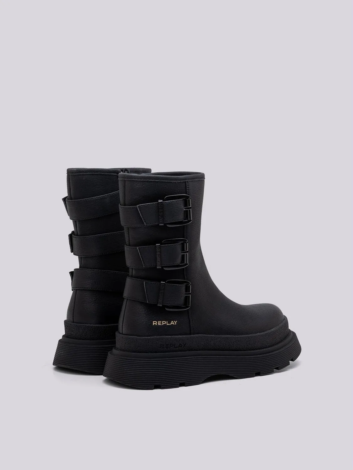 ARTIC BUCKLE COMBAT BOOTS WITH BUCKLES