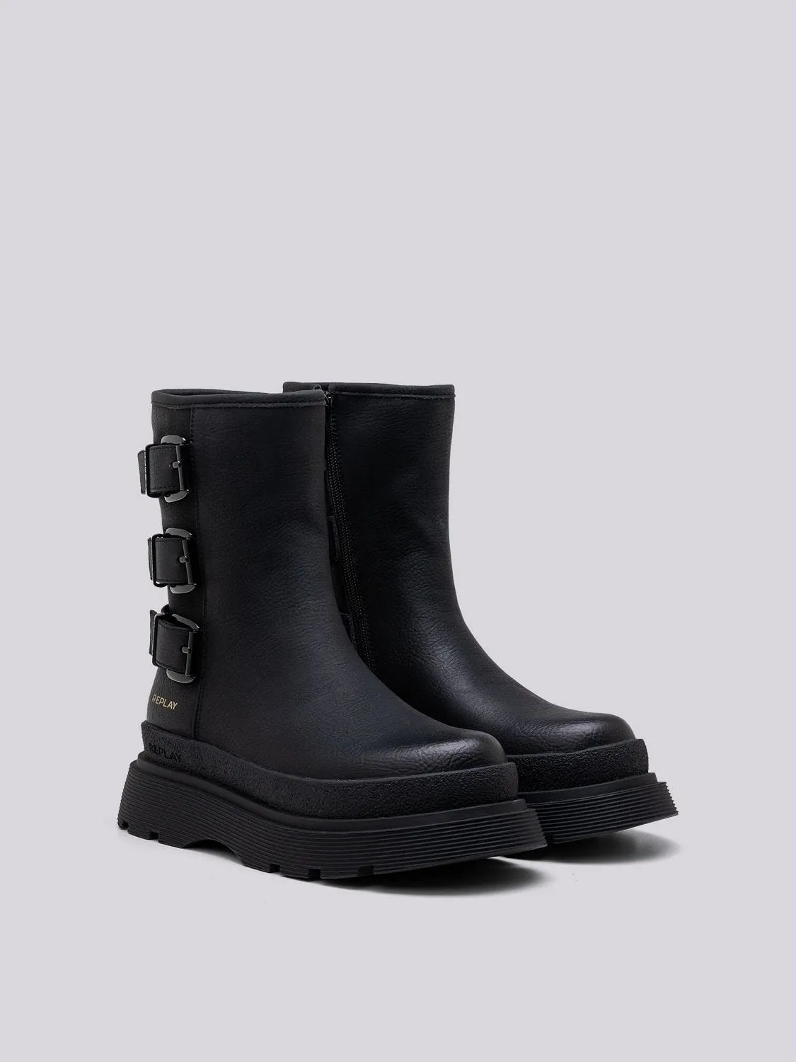 ARTIC BUCKLE COMBAT BOOTS WITH BUCKLES