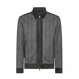 Aston wool and leather jacket