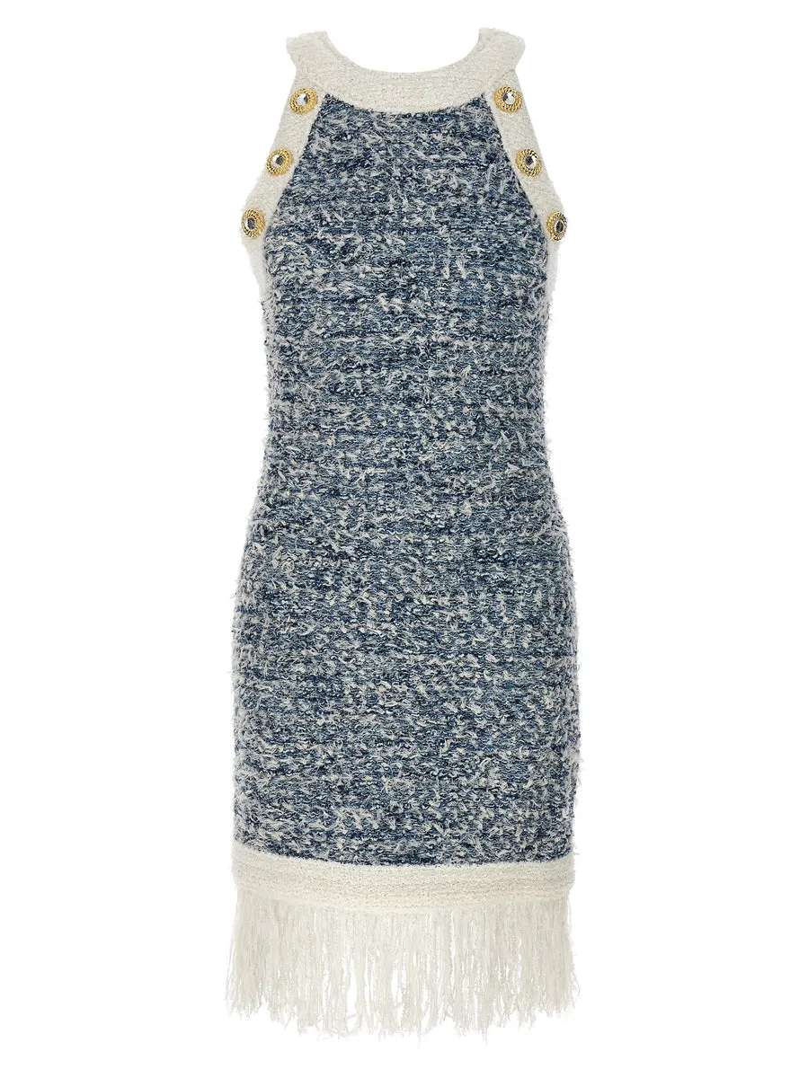 Balmain    Balmain 'Fringed Tweed' Dress