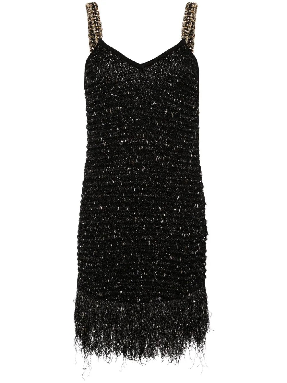 Balmain    Balmain Fringed Tweed Short Dress