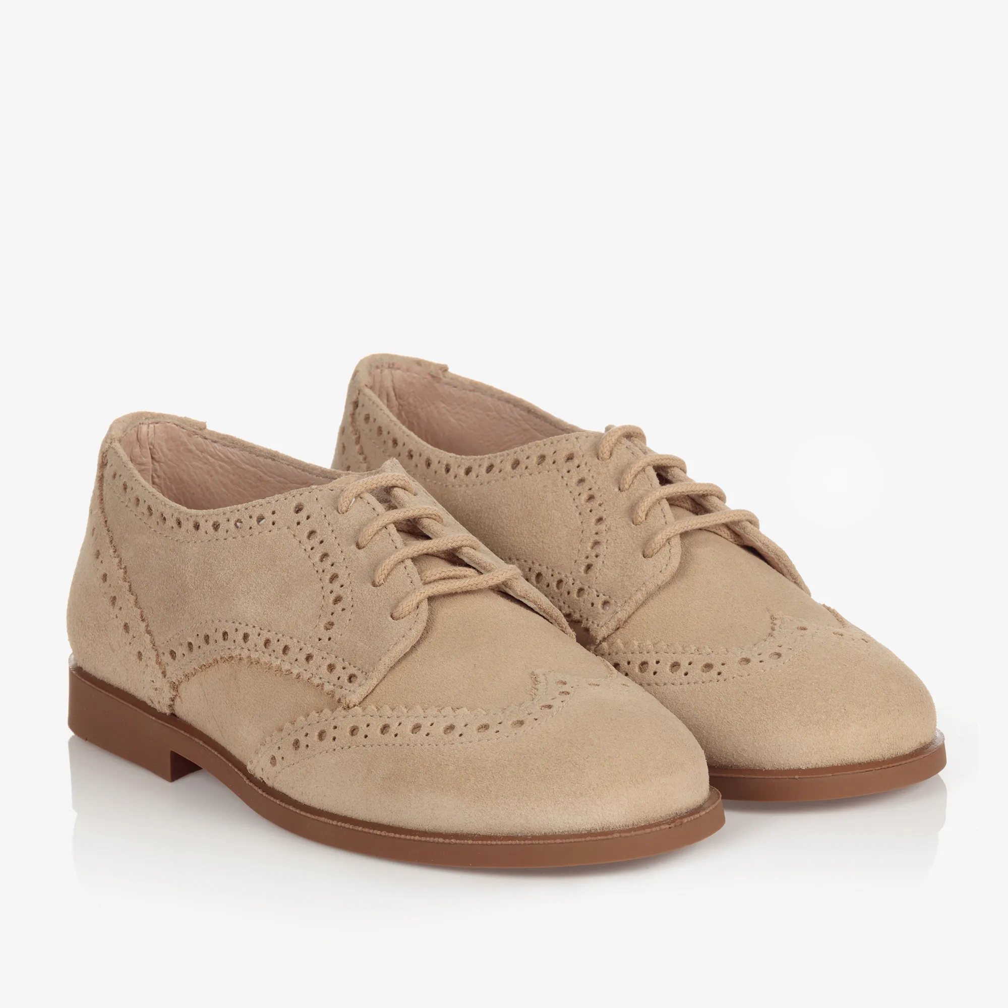 Beige Suede Brogues