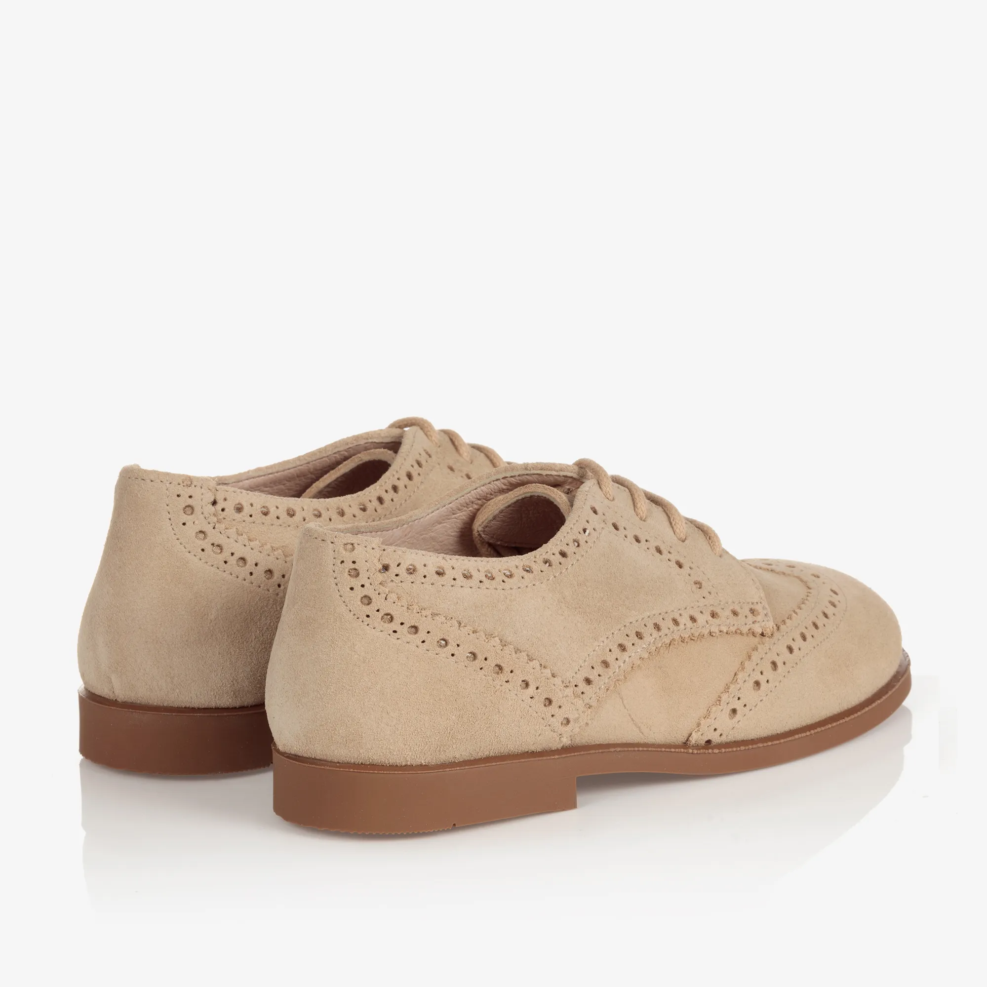 Beige Suede Brogues