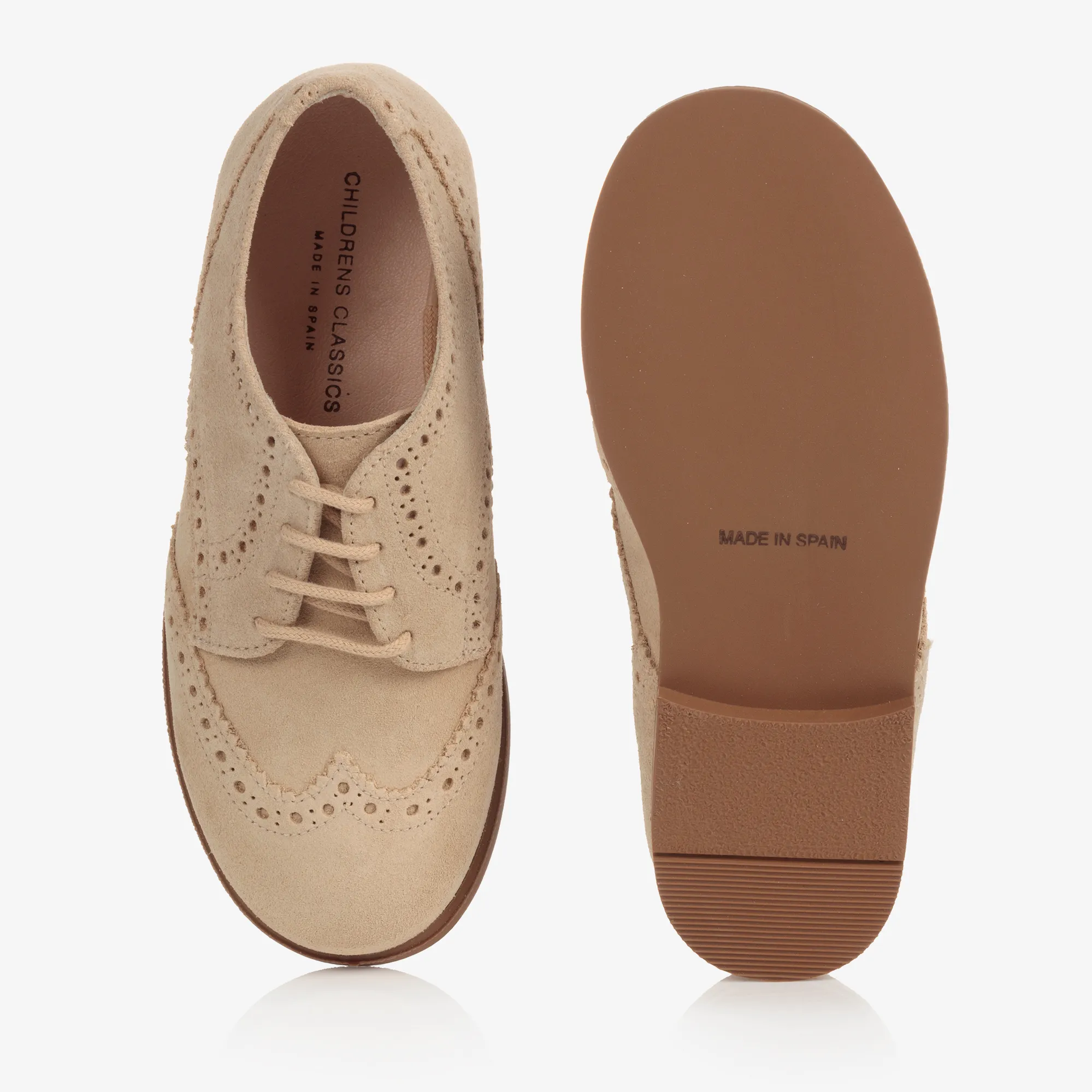 Beige Suede Brogues