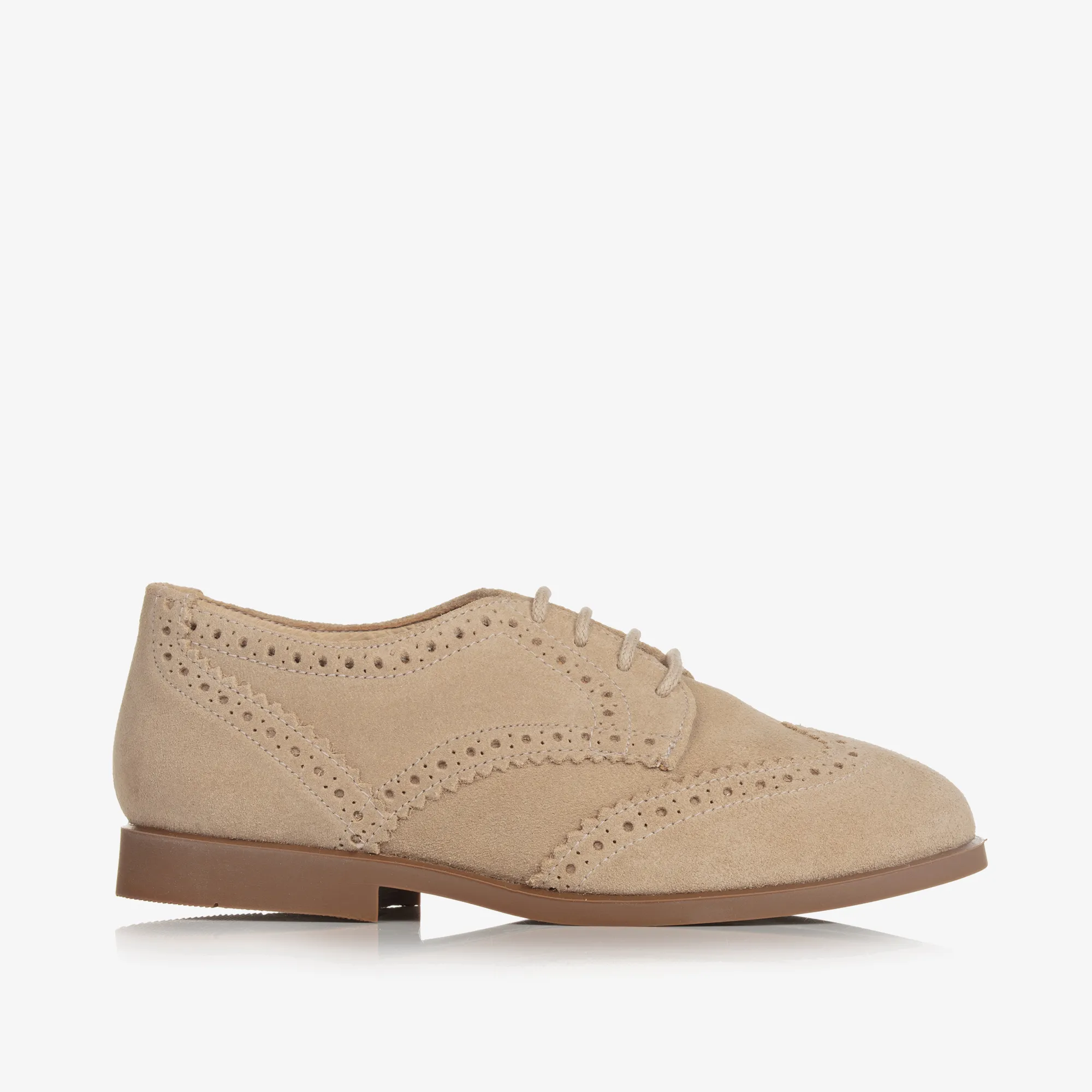 Beige Suede Brogues