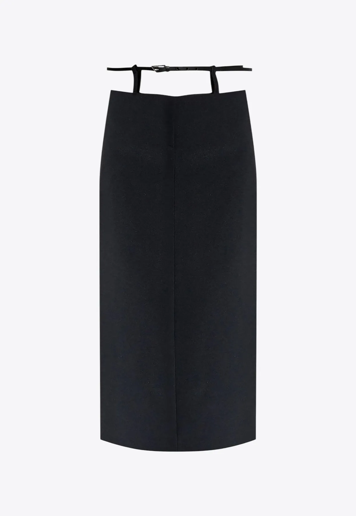 Belted Midi Pencil Skirt