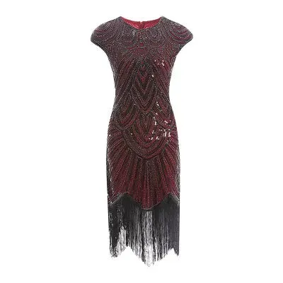 Bessie- the Fringed Flapper Style Sequined Dress 9 Colors