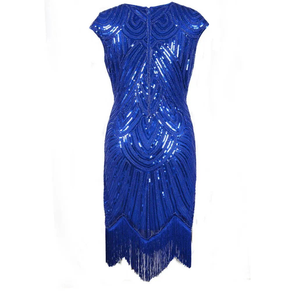 Bessie- the Fringed Flapper Style Sequined Dress 9 Colors