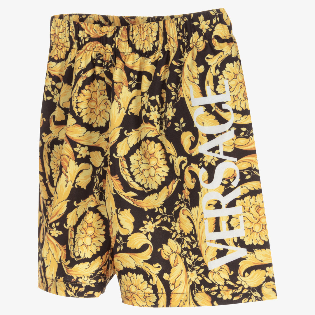 Black & Gold Swim Shorts