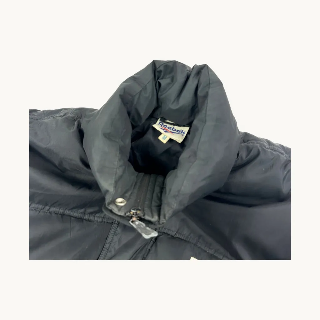 Black 90s Reebok Puffer Jacket Coat (L)