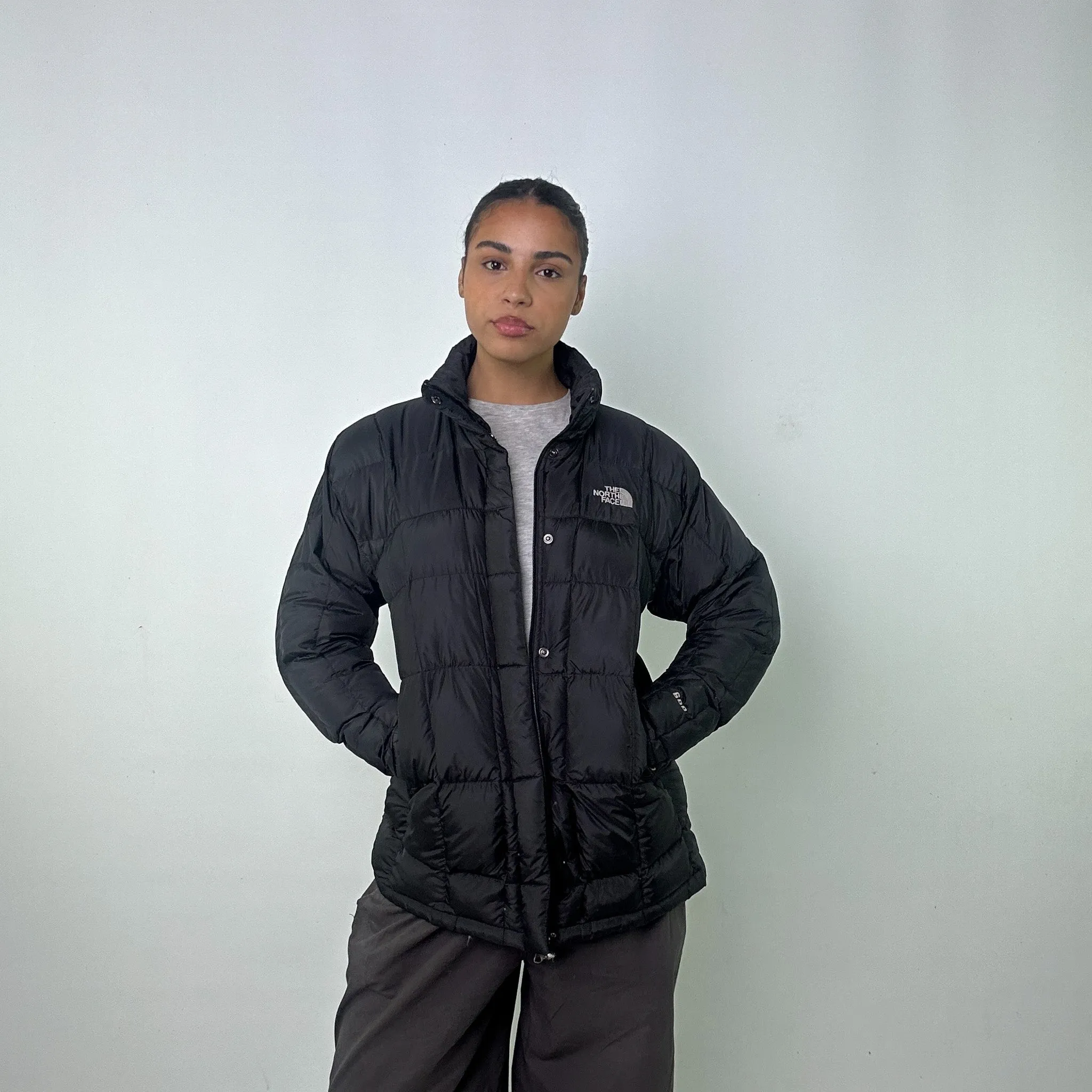 Black 90s The North Face 600 Series Puffer Jacket Coat (M)