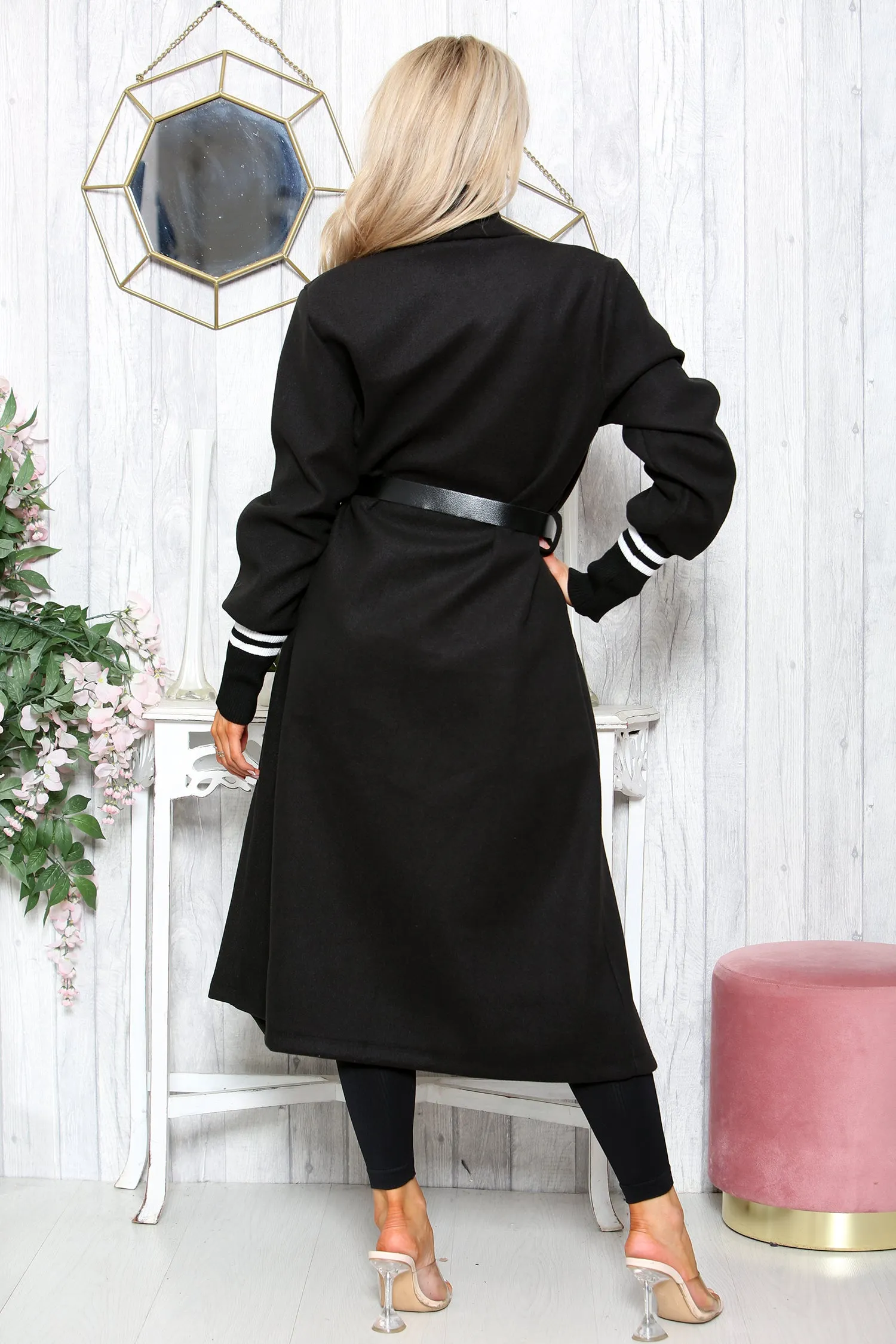 Black Edge to Edge coat