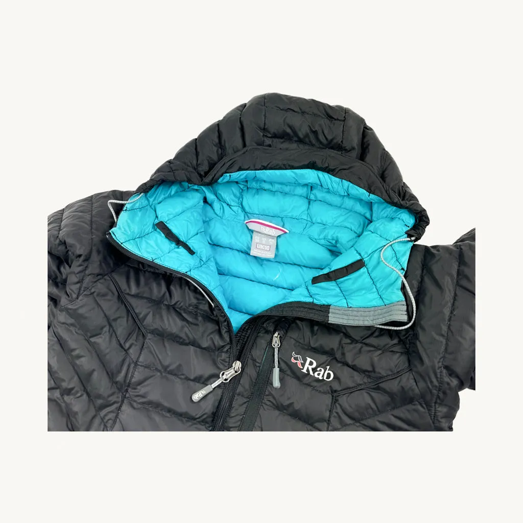 Black y2ks Rab Pertex Microlight Puffer Jacket Coat (S)