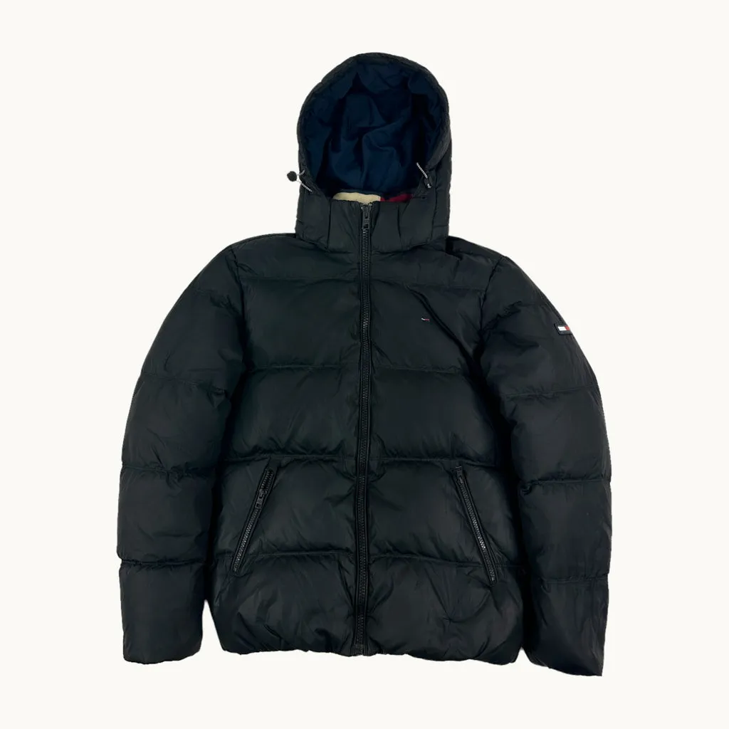 Black y2ks Tommy Hilfiger Puffer Jacket Coat (M)