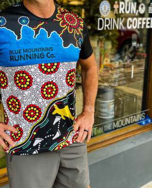 Blue Mountains Running Co Mens Indigenous Tee