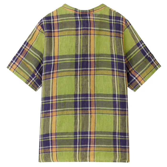 Bonpoint Child Cesarion Shirt Grass Green Plaid