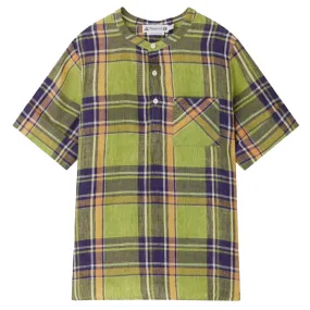 Bonpoint Child Cesarion Shirt Grass Green Plaid