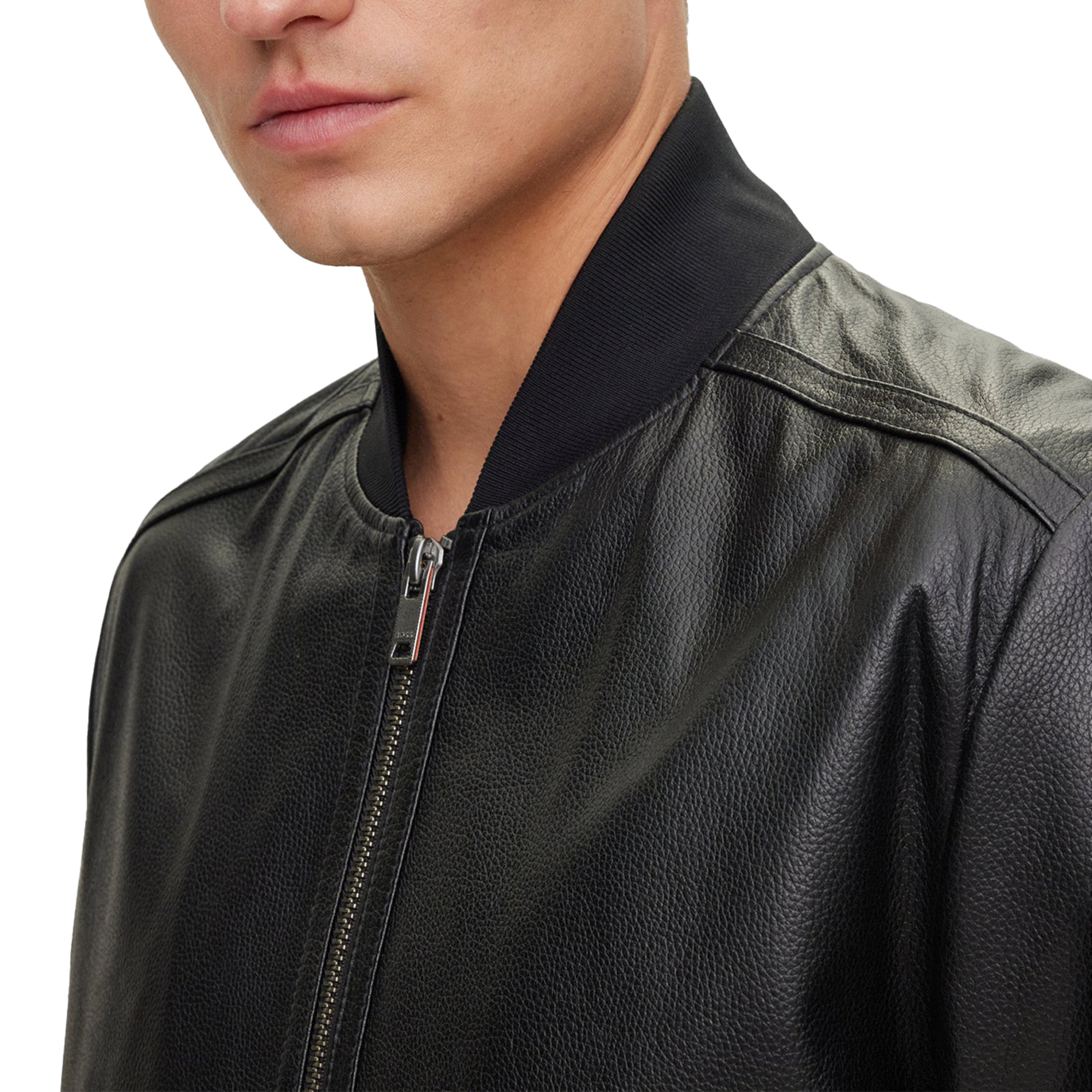 Boss Jogipi Leather Jacket - Black