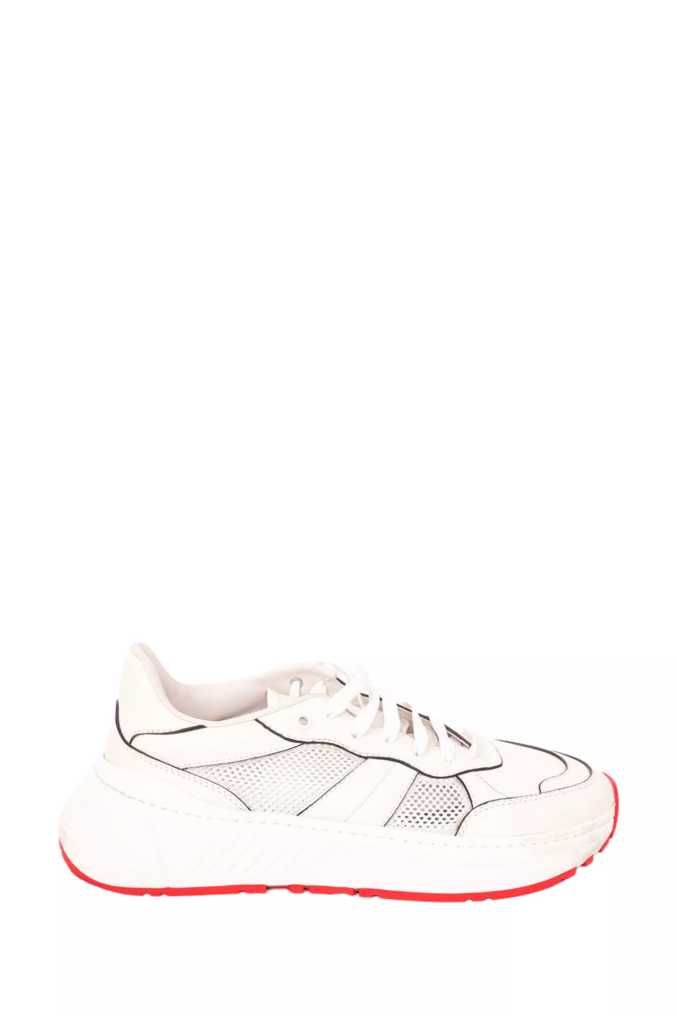 Bottega Veneta White Leather Speedster Sneaker Size 42.5