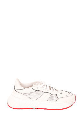 Bottega Veneta White Leather Speedster Sneaker Size 42.5