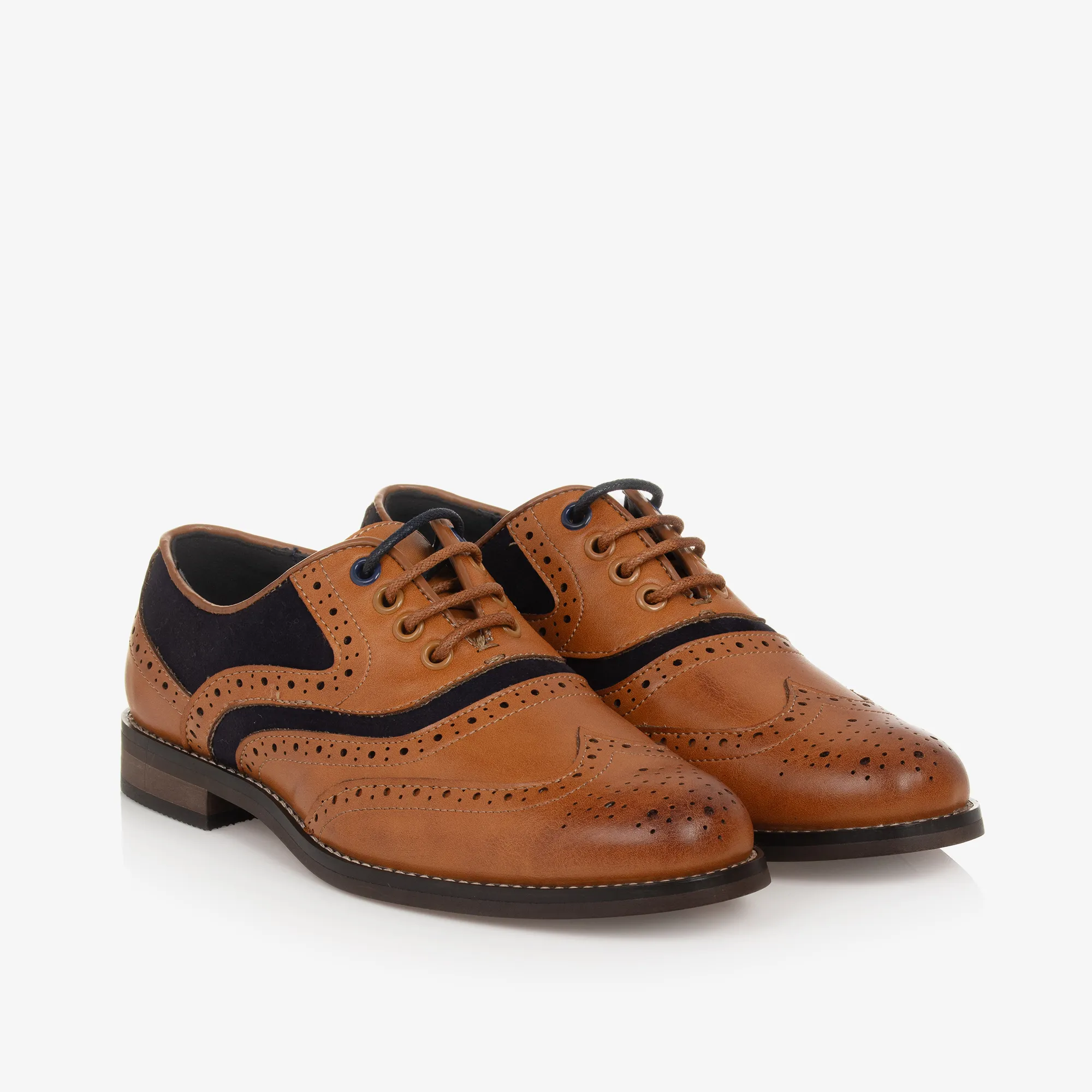 Boys Brown Lace-Up Brogues