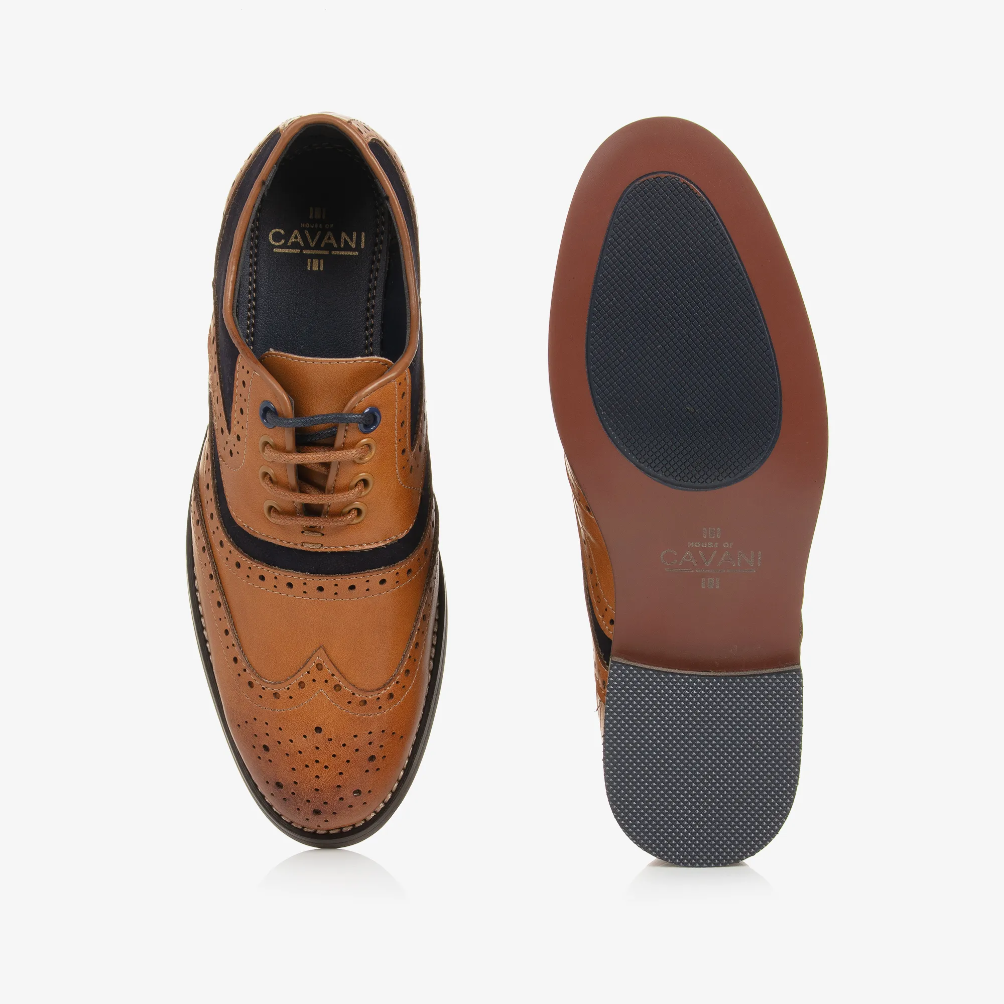 Boys Brown Lace-Up Brogues