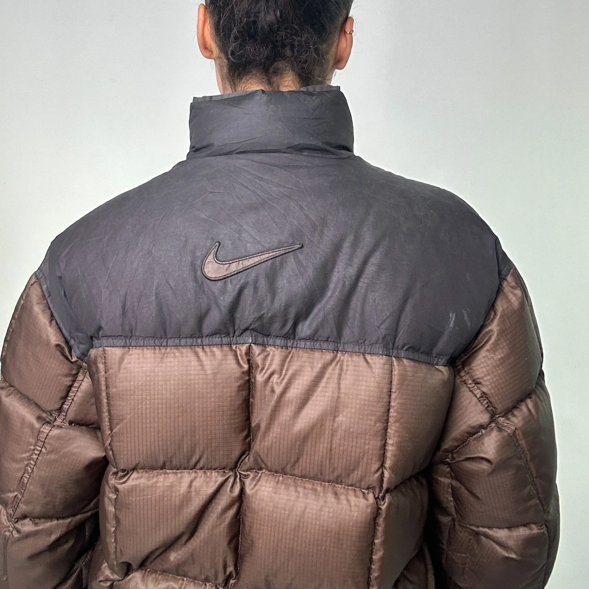 Brown 90s NIKE Puffer Jacket Coat (M)