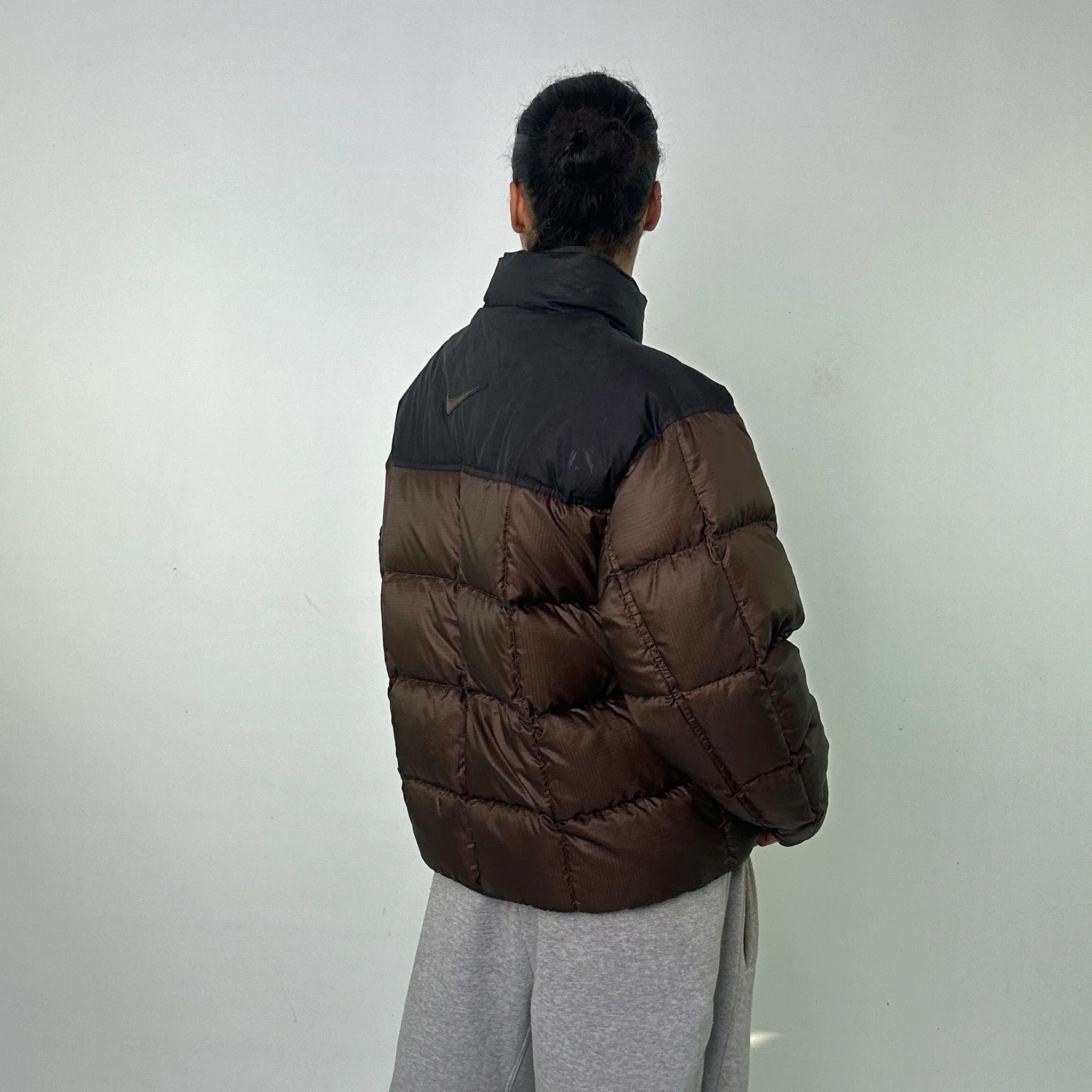 Brown 90s NIKE Puffer Jacket Coat (M)