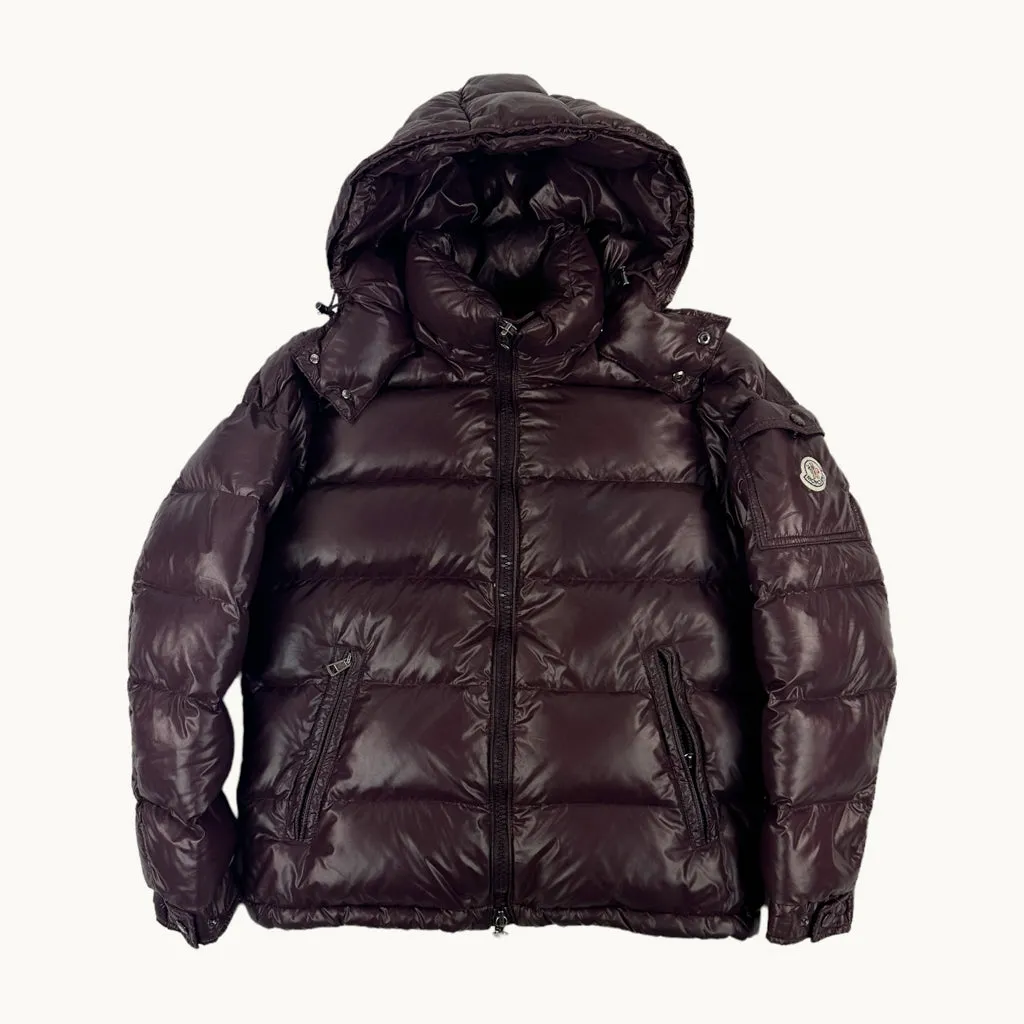 Burgundy y2ks Moncler Puffer Jacket Coat (S)