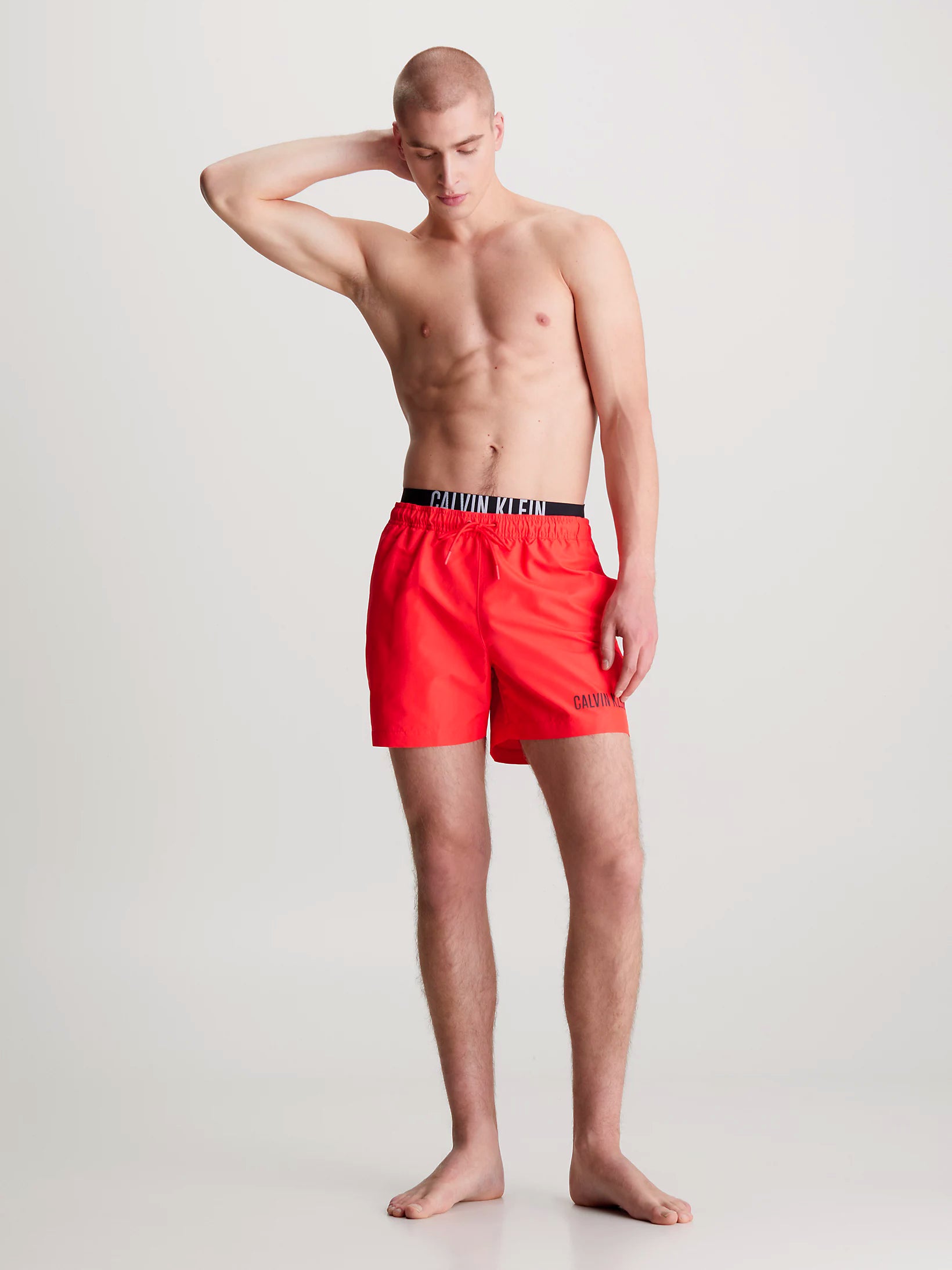 Calvin Klein Mens Double Waistband 'Intense Power' Swim Shorts