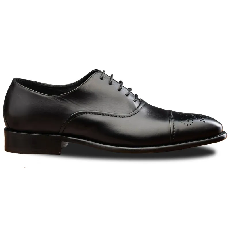 Calzoleria Toscana 2361 Cap Toe Oxfords Black