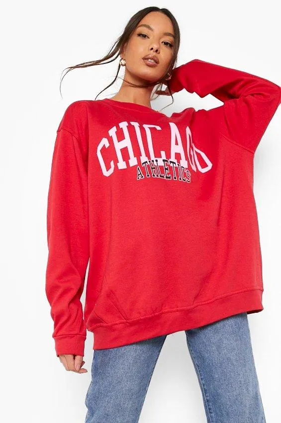 Chicago Athletics Printed Sweater