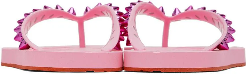 Christian Louboutin Pink Loubi Flip Flops